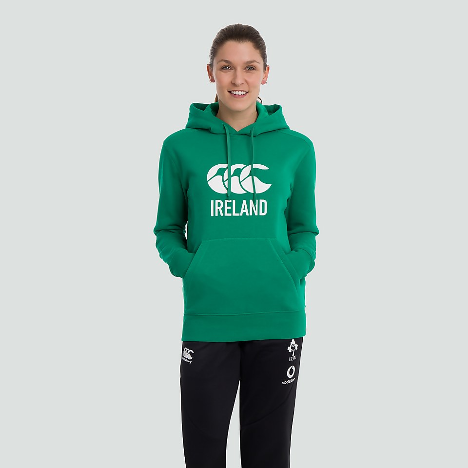 WOMENS IRELAND LOGO HOODY GREEN
