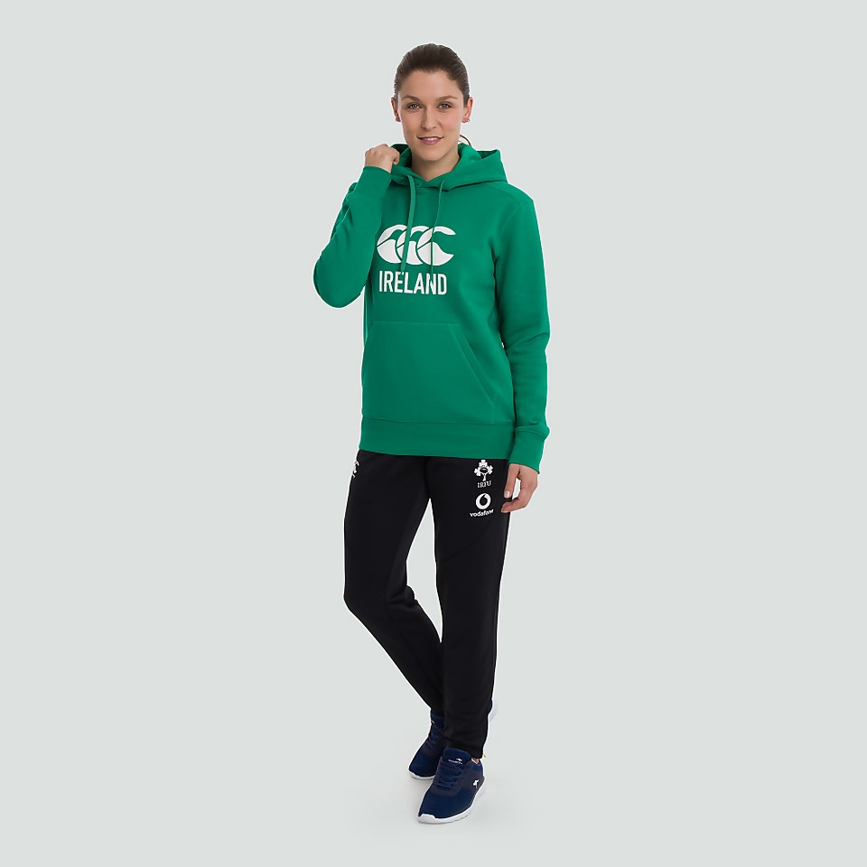 WOMENS IRELAND LOGO HOODY GREEN