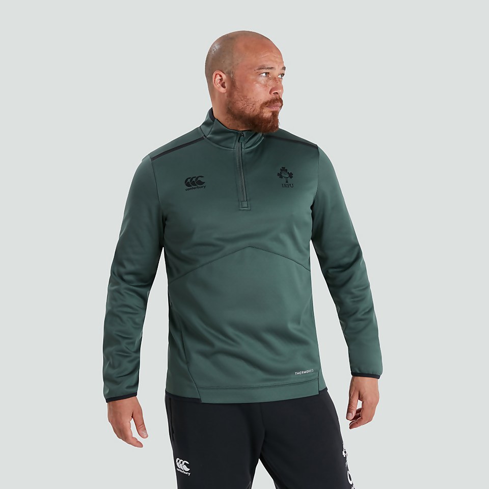 MENS IRELAND 1/4 ZIP TOP GREEN