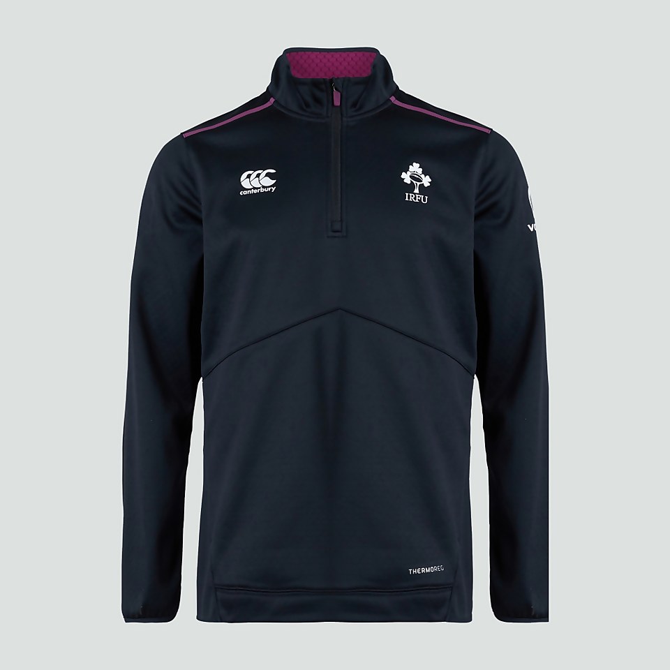 MENS IRELAND 1/4 ZIP TOP BLACK