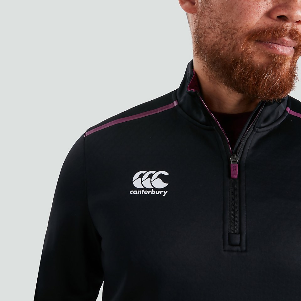 MENS IRELAND 1/4 ZIP TOP BLACK