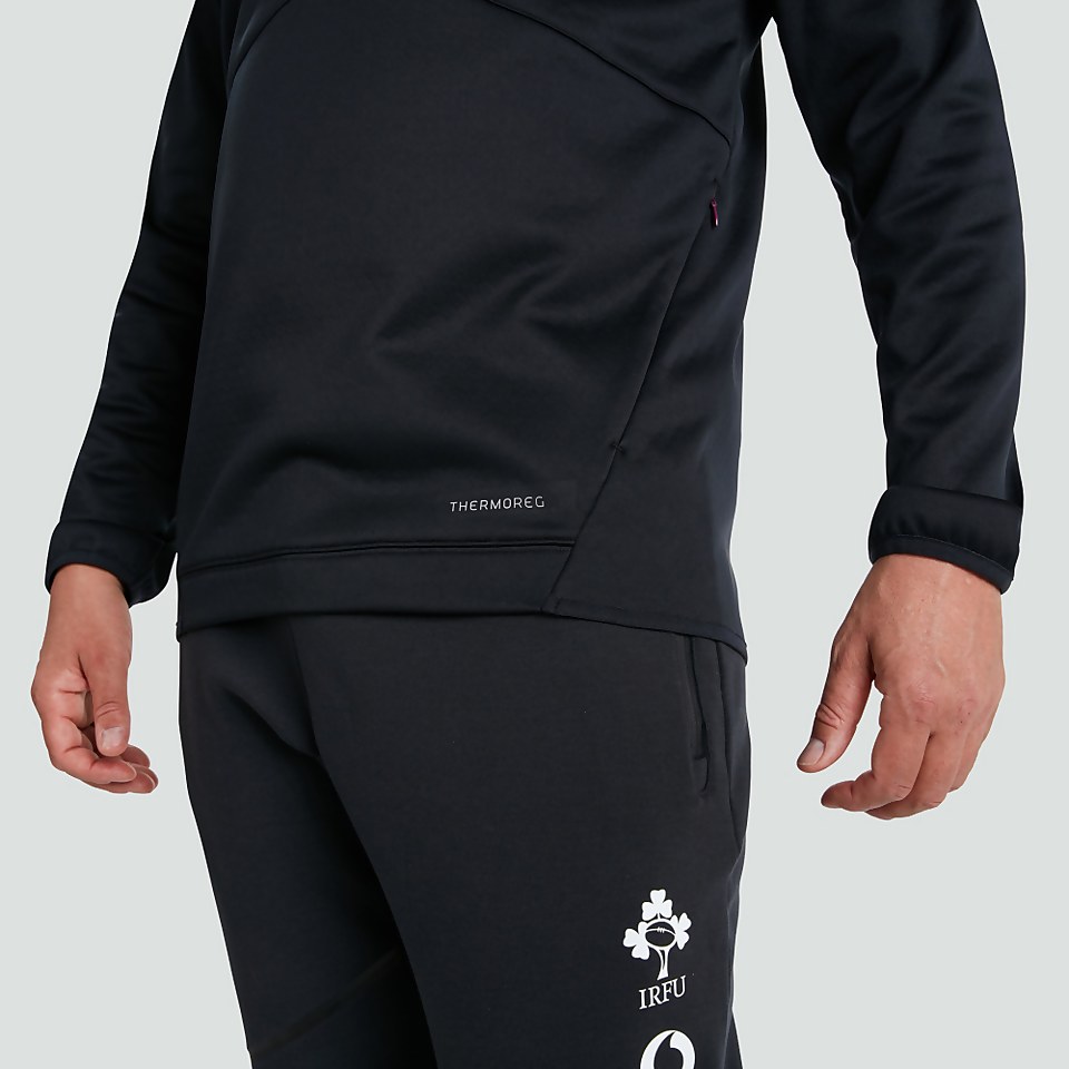 MENS IRELAND 1/4 ZIP TOP BLACK