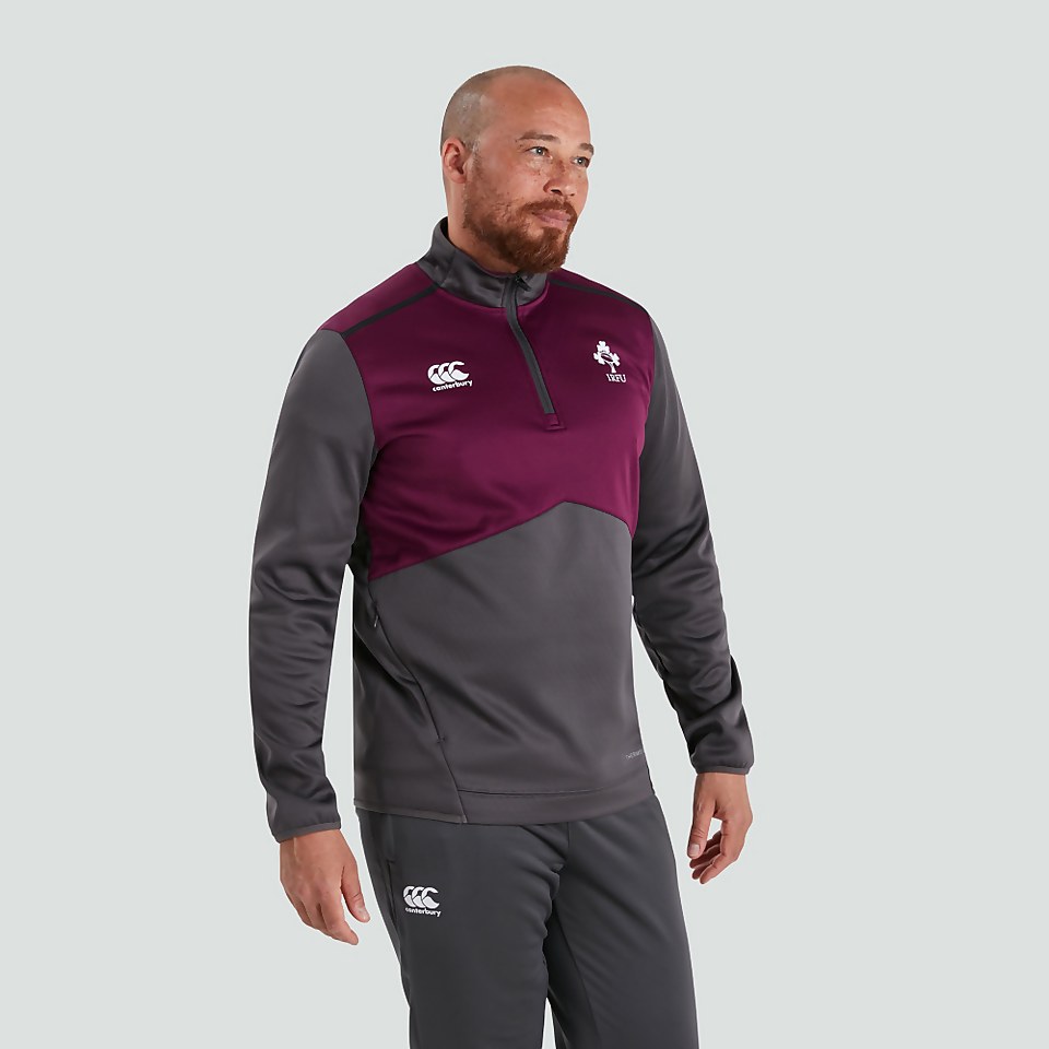 MENS IRELAND 1/4 ZIP TOP GREY