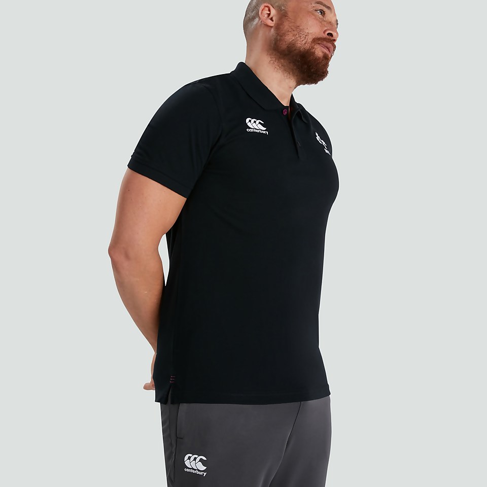MENS IRELAND COTTON POLO SHIRT BLACK