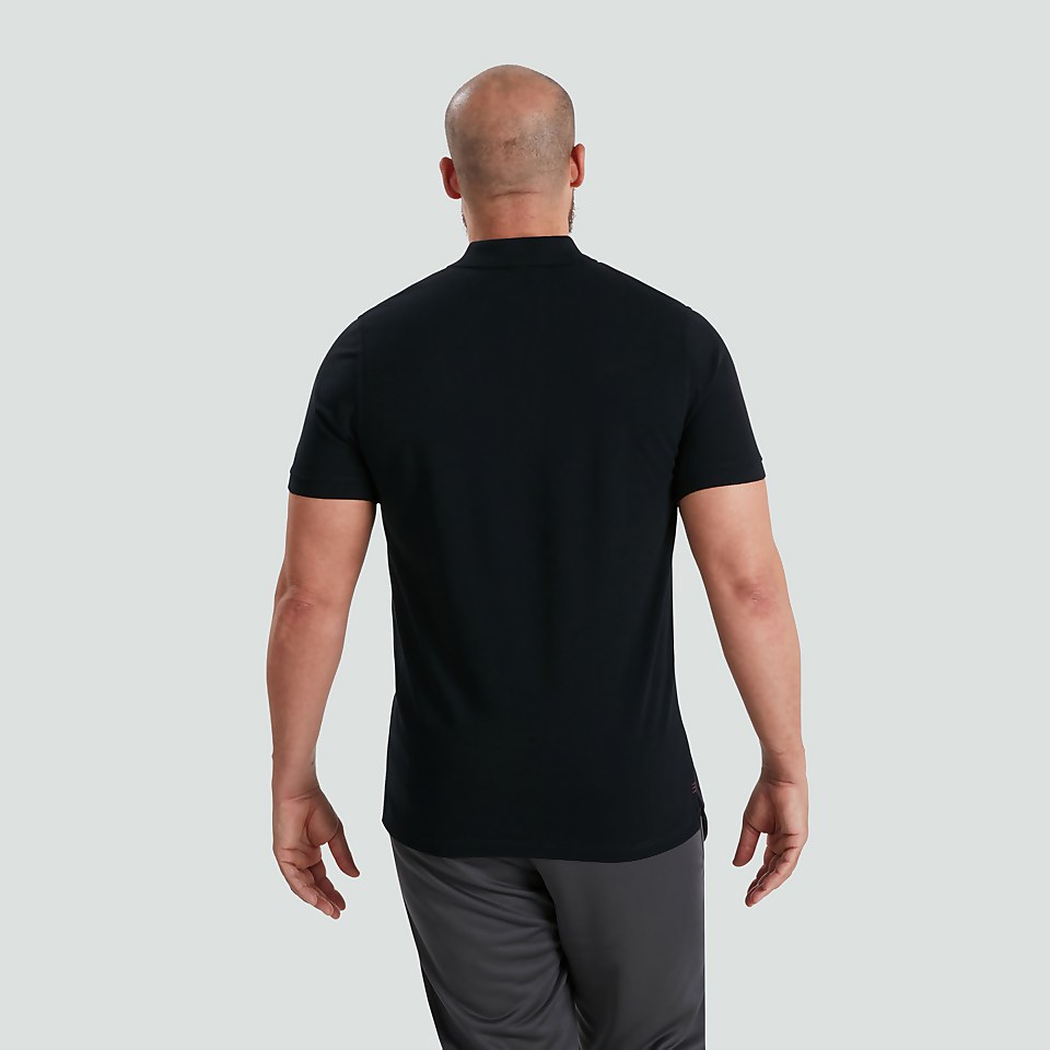 MENS IRELAND COTTON POLO SHIRT BLACK