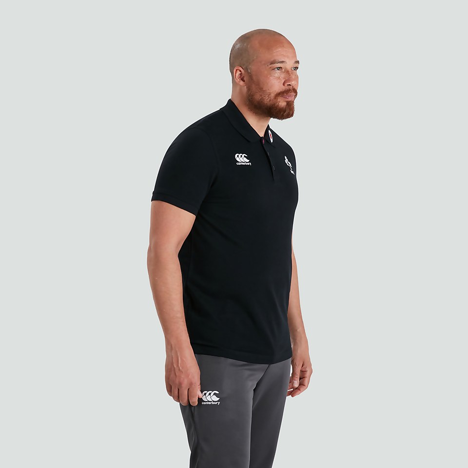 MENS IRELAND COTTON POLO SHIRT BLACK