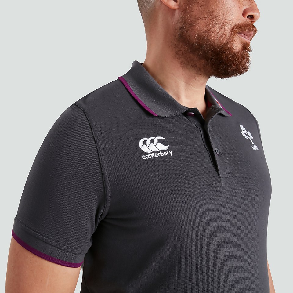 MENS IRELAND COTTON POLO SHIRT GREY