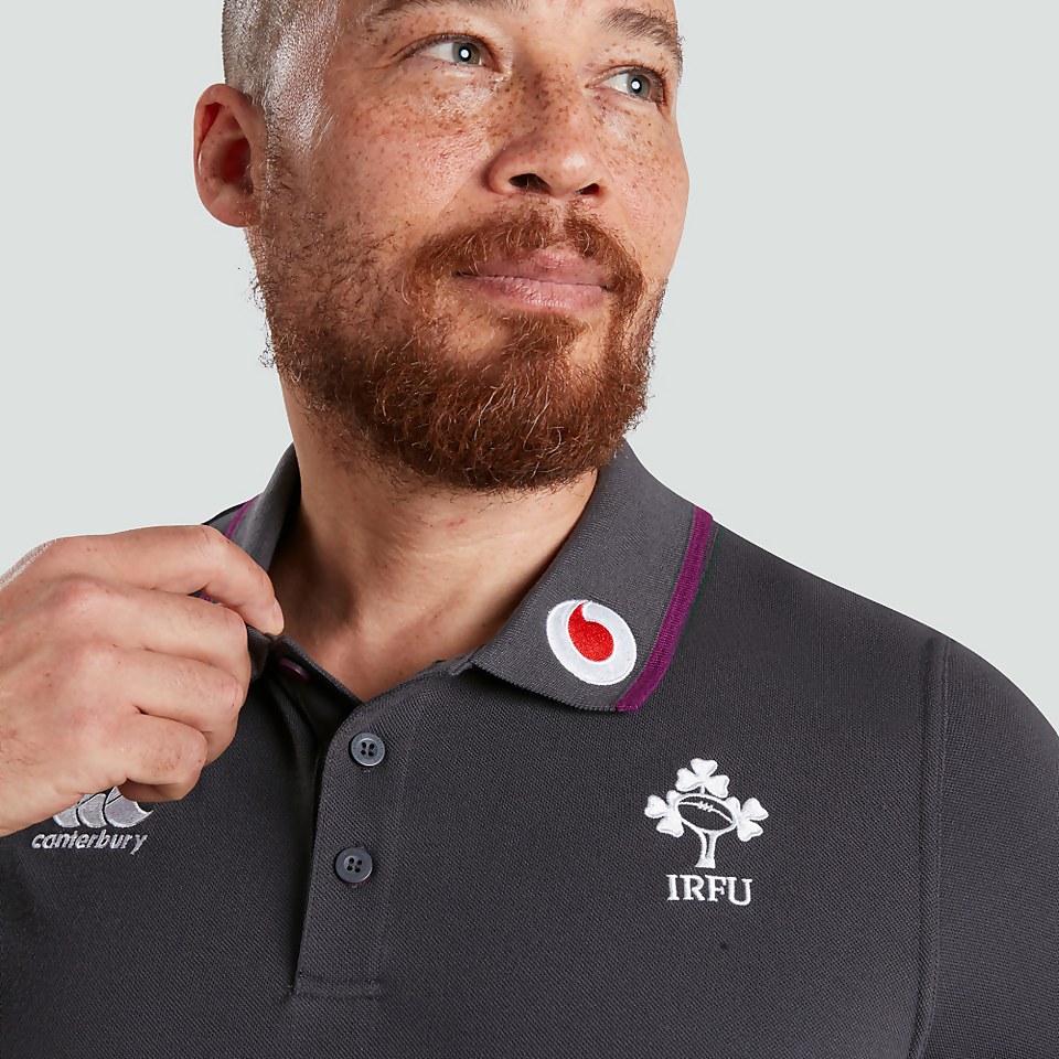 MENS IRELAND COTTON POLO SHIRT GREY