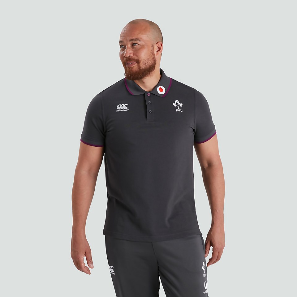 MENS IRELAND COTTON POLO SHIRT GREY