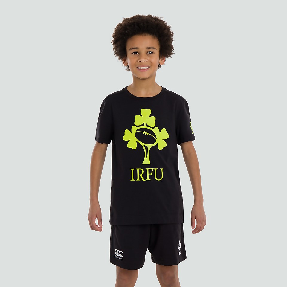 JUNIOR UNISEX IRELAND IRFU LOGO TEE BLACK