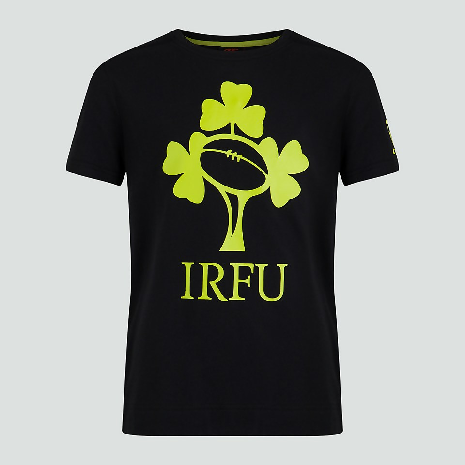 JUNIOR UNISEX IRELAND IRFU LOGO TEE BLACK