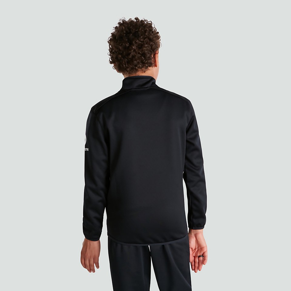 JUNIOR UNISEX IRELAND 1/4 ZIP TOP BLACK