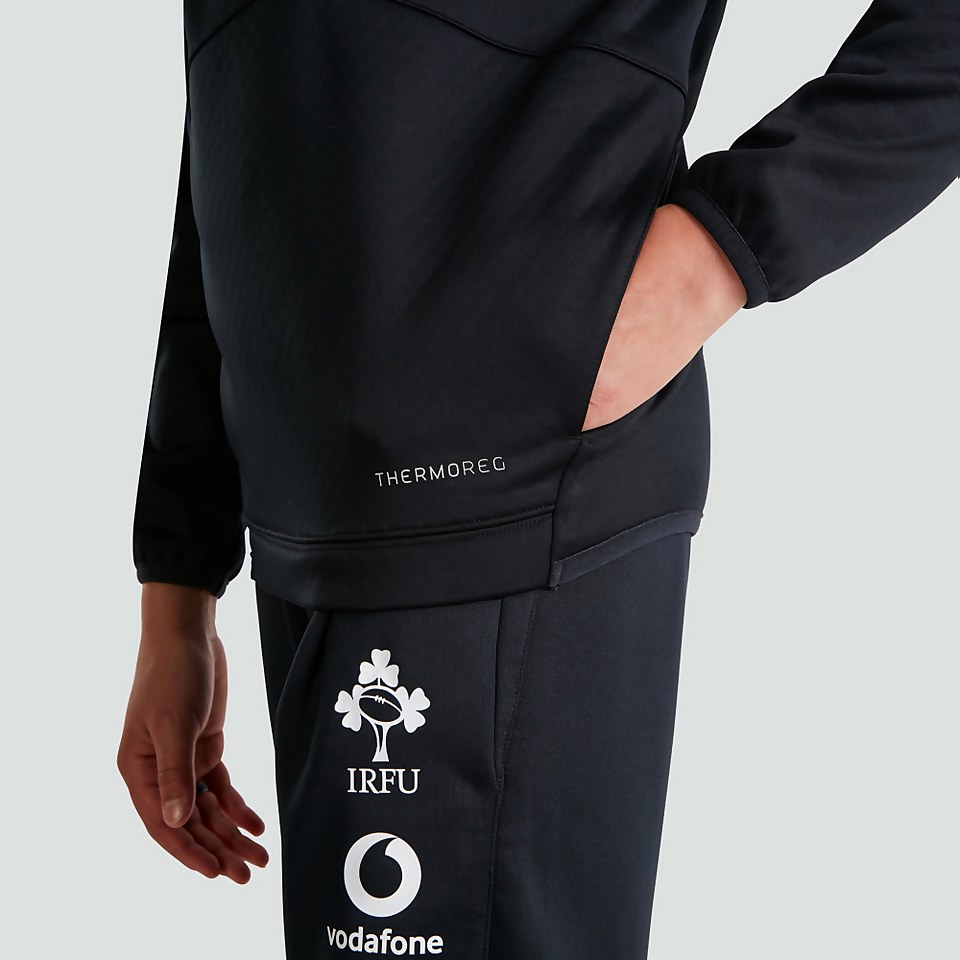 JUNIOR UNISEX IRELAND 1/4 ZIP TOP BLACK