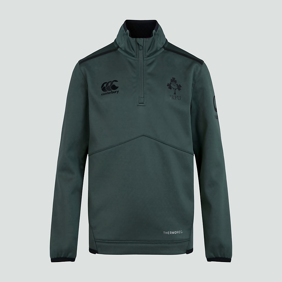 JUNIOR UNISEX IRELAND 1/4 ZIP TOP GREEN