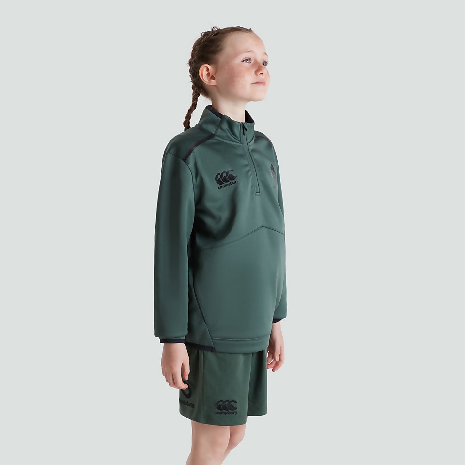 JUNIOR UNISEX IRELAND 1/4 ZIP TOP GREEN