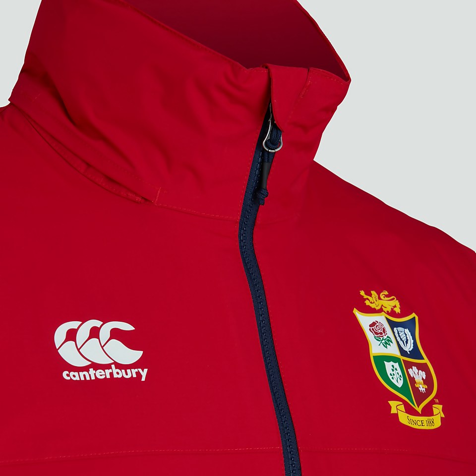 MENS BRITISH & IRISH LIONS WATERPROOF JACKET RED