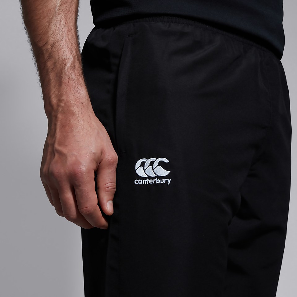 MENS CLUB PLAIN TAPERED CUFF TRACK PANTS BLACK