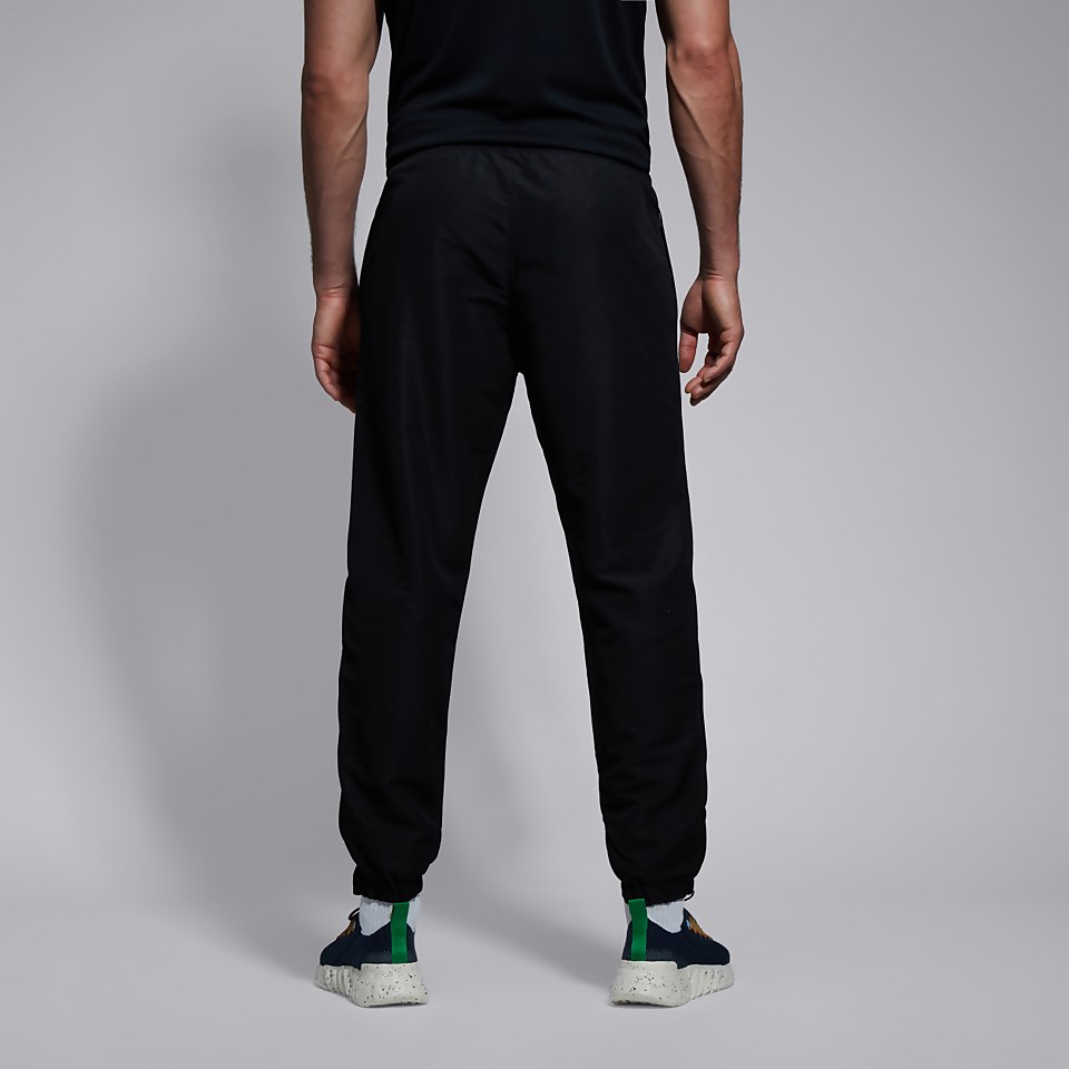 MENS CLUB PLAIN TAPERED CUFF TRACK PANTS BLACK