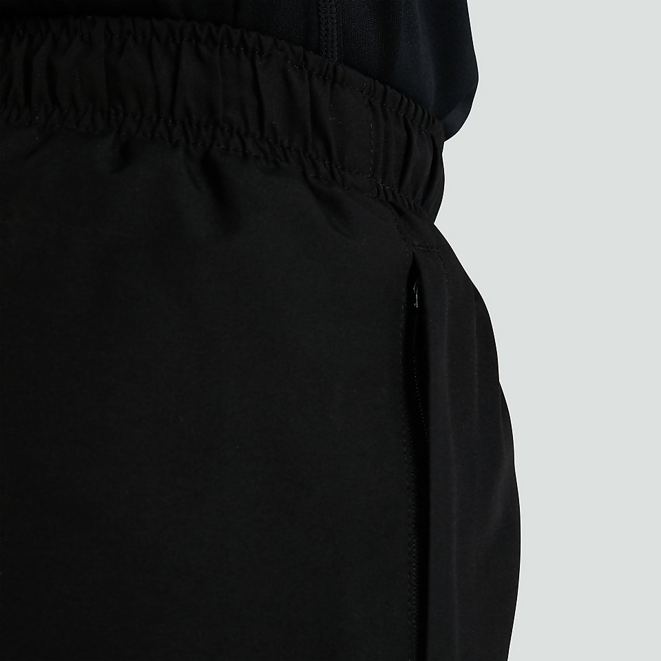 JUNIOR UNISEX CLUB PLAIN TAPERED CUFF TRACK PANTS BLACK