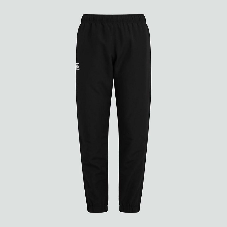 JUNIOR UNISEX CLUB PLAIN TAPERED CUFF TRACK PANTS BLACK