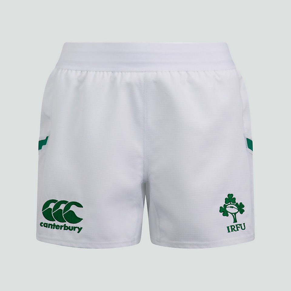 JUNIOR UNISEX IRELAND HOME MATCH SHORTS WHITE