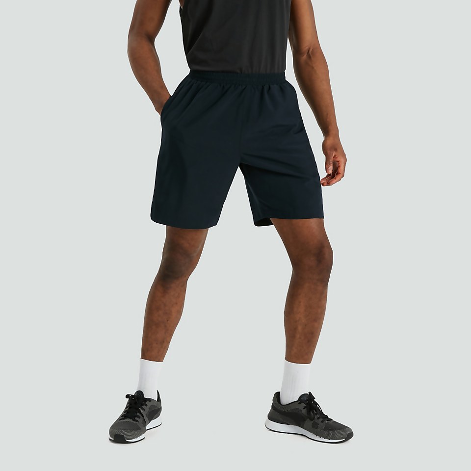 MENS WOVEN GYM SHORTS BLACK