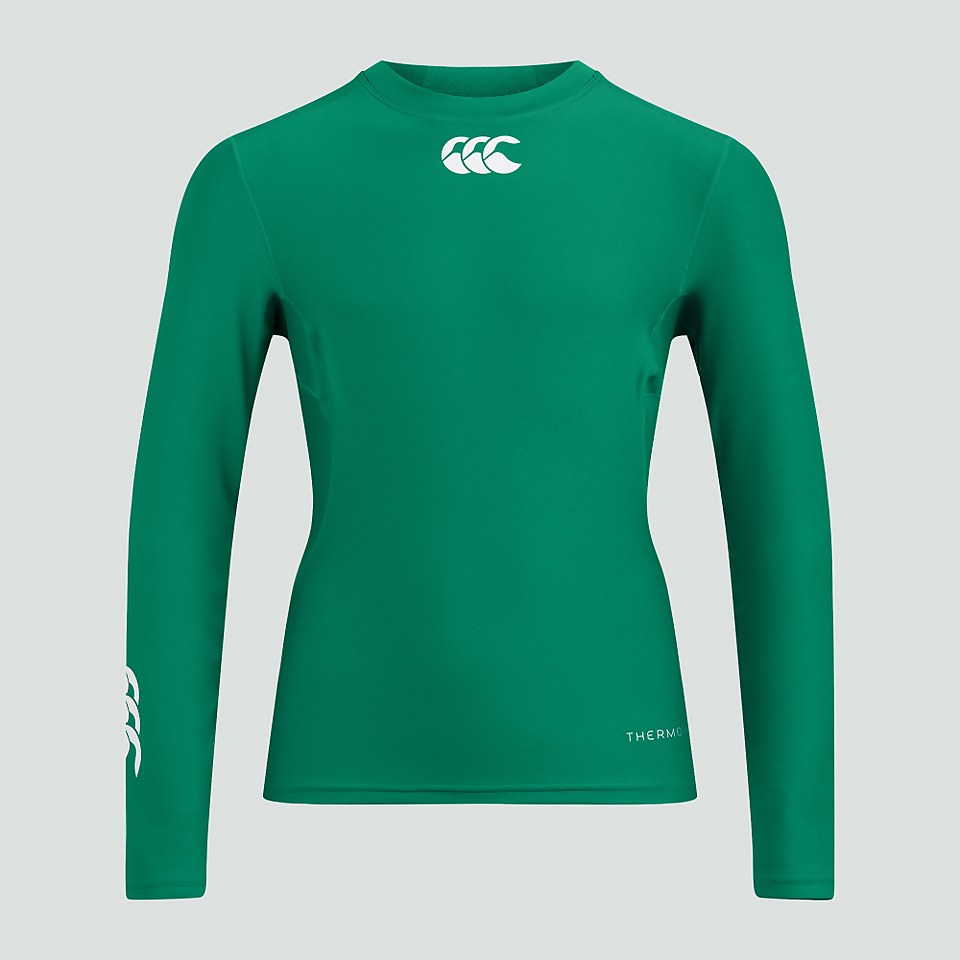 JUNIOR UNISEX IRELAND THERMOREG BASELAYER TOP GREEN