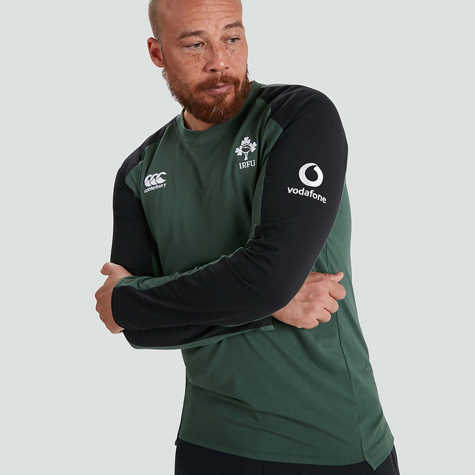 MENS LONG SLEEVED COTTON TEE GREEN