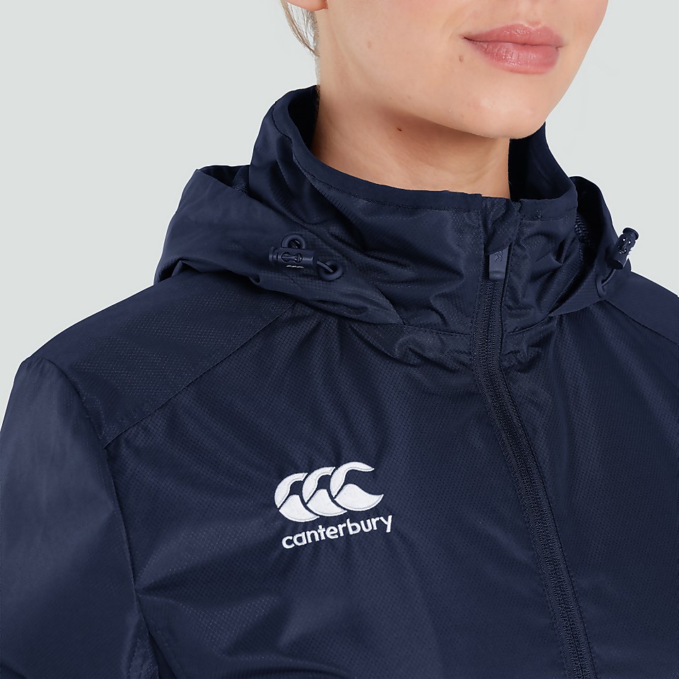 WOMENS CLUB VAPOSHIELD FULL ZIP RAIN JACKET NAVY