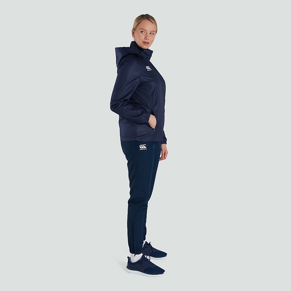 WOMENS CLUB VAPOSHIELD FULL ZIP RAIN JACKET NAVY