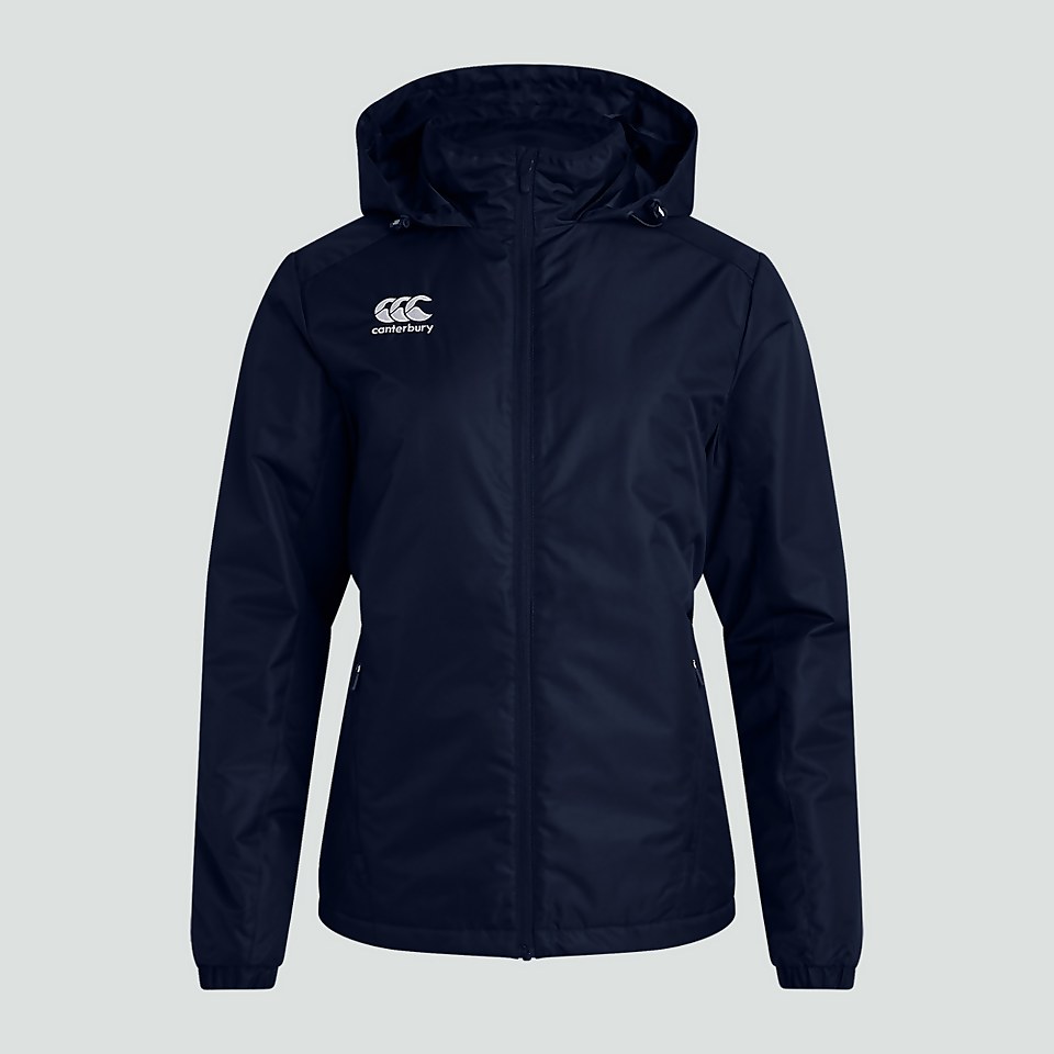 WOMENS CLUB VAPOSHIELD FULL ZIP RAIN JACKET NAVY