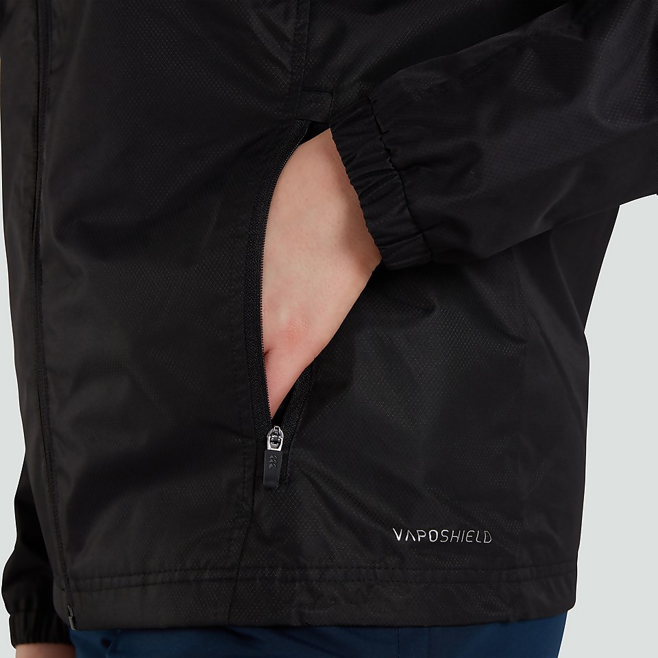 WOMENS CLUB VAPOSHIELD FULL ZIP RAIN JACKET BLACK