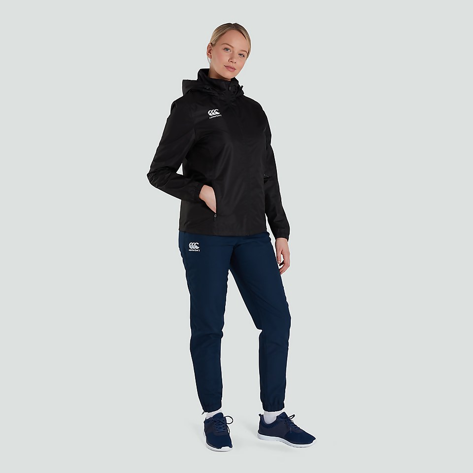 WOMENS CLUB VAPOSHIELD FULL ZIP RAIN JACKET BLACK