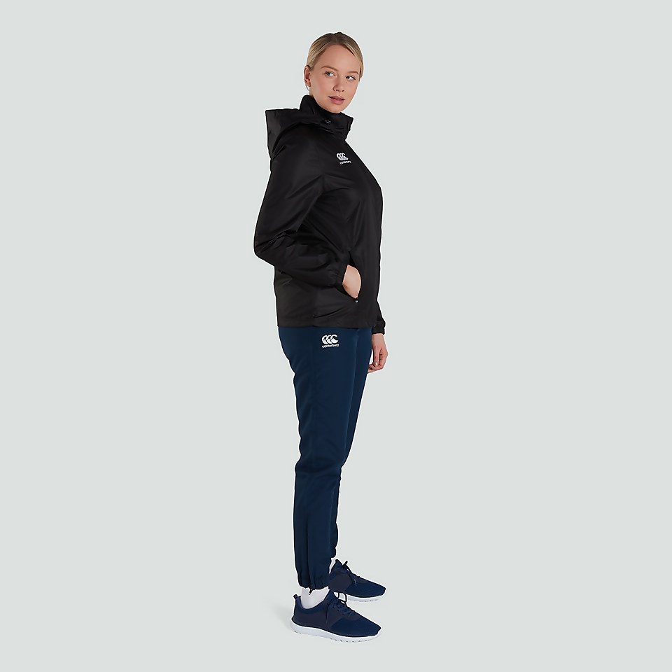 WOMENS CLUB VAPOSHIELD FULL ZIP RAIN JACKET BLACK
