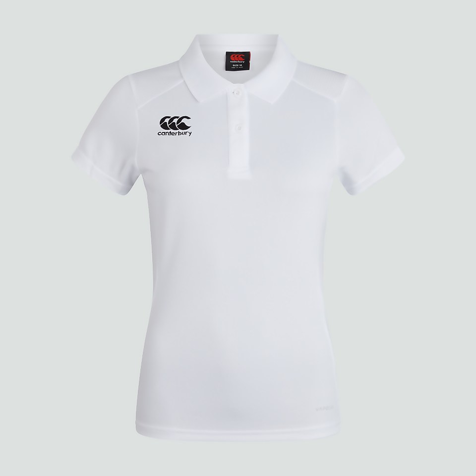 WOMENS CLUB DRY POLO SHIRT WHITE