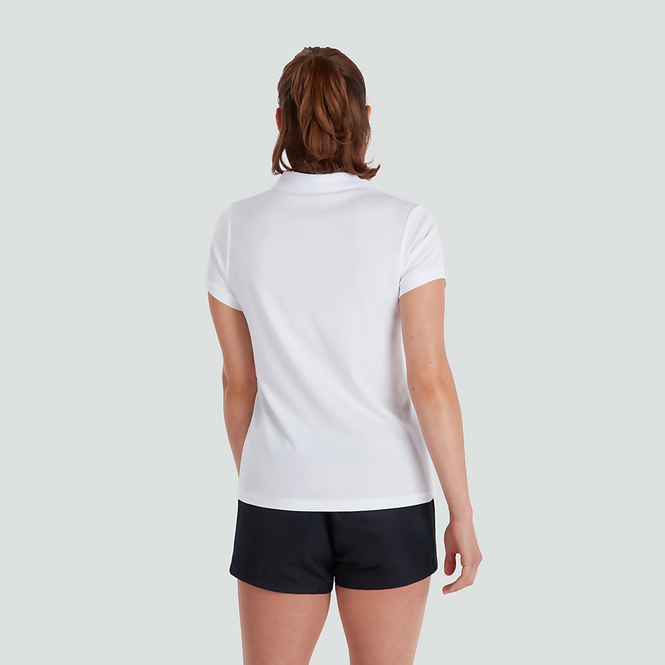 WOMENS CLUB DRY POLO SHIRT WHITE
