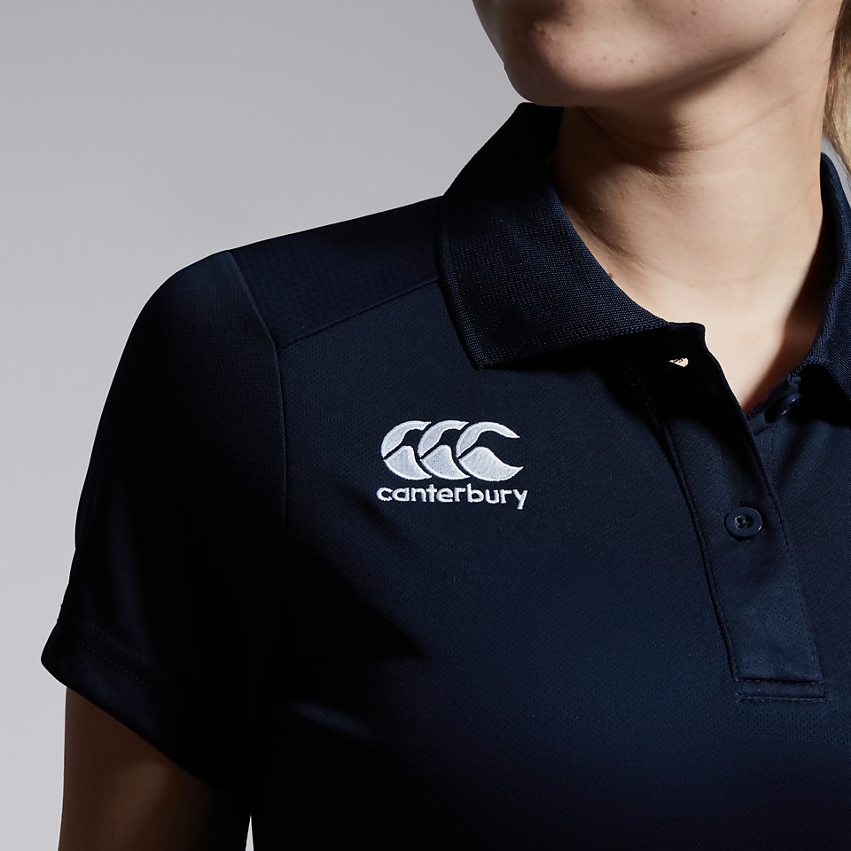 WOMENS CLUB DRY POLO SHIRT NAVY