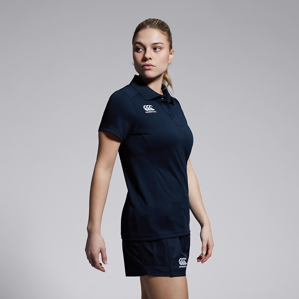 WOMENS CLUB DRY POLO SHIRT NAVY