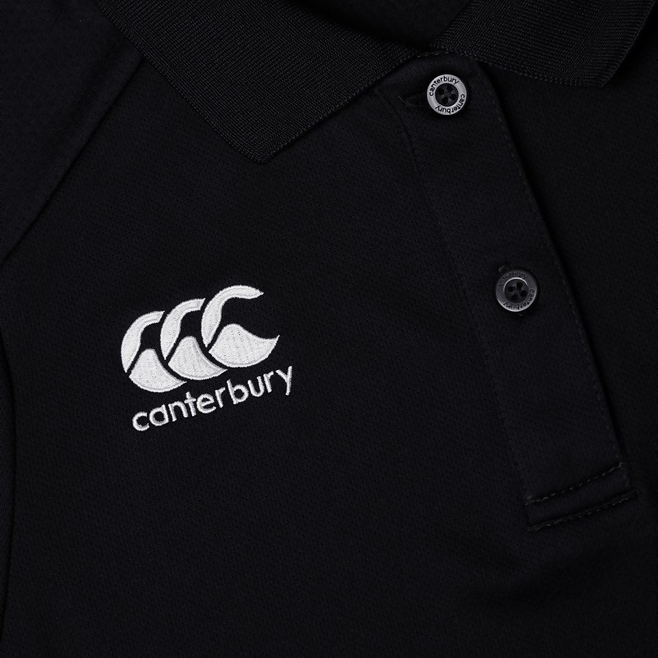 WOMENS CLUB DRY POLO SHIRT BLACK