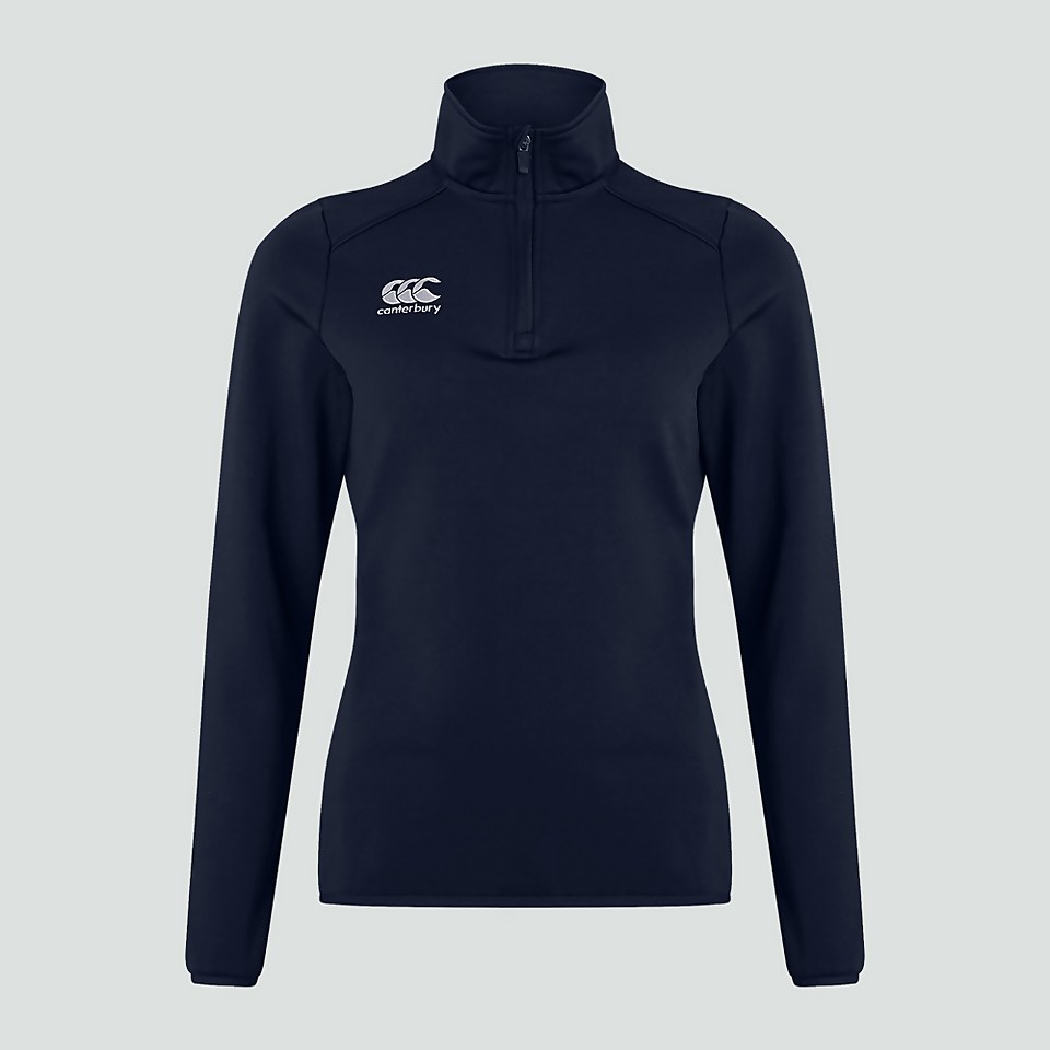 WOMENS CLUB 1/4 ZIP MID LAYER TRAINING TOP NAVY