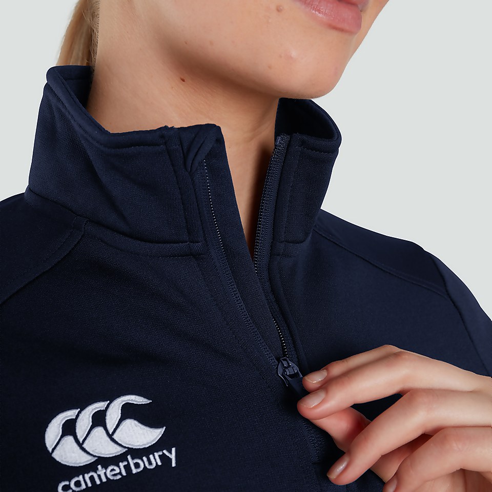 WOMENS CLUB 1/4 ZIP MID LAYER TRAINING TOP NAVY
