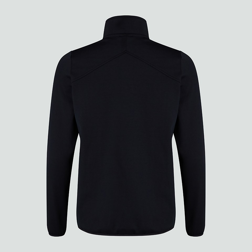 WOMENS CLUB 1/4 ZIP MID LAYER TRAINING TOP BLACK