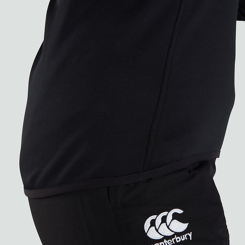 WOMENS CLUB 1/4 ZIP MID LAYER TRAINING TOP BLACK