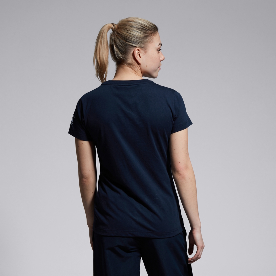 WOMENS CLUB PLAIN T-SHIRT IN NAVY