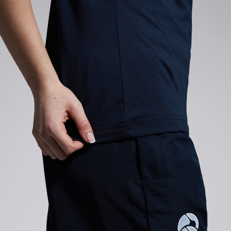 WOMENS CLUB PLAIN T-SHIRT IN NAVY