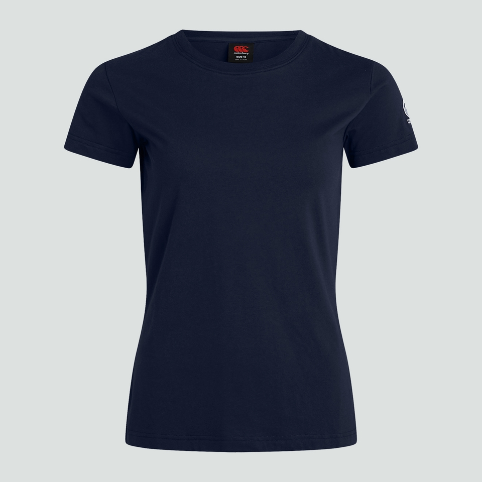 WOMENS CLUB PLAIN T-SHIRT IN NAVY