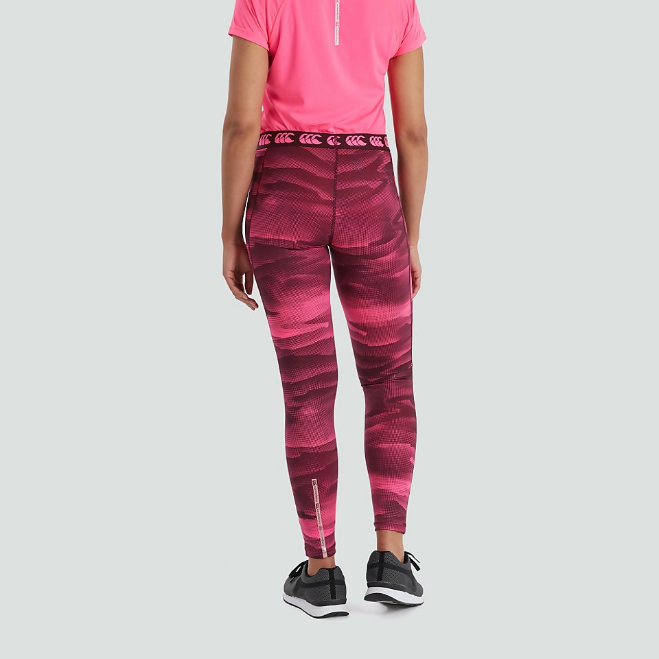 WOMENS VAPODRI PRINTED FULL LENGTH TIGHTS PINK