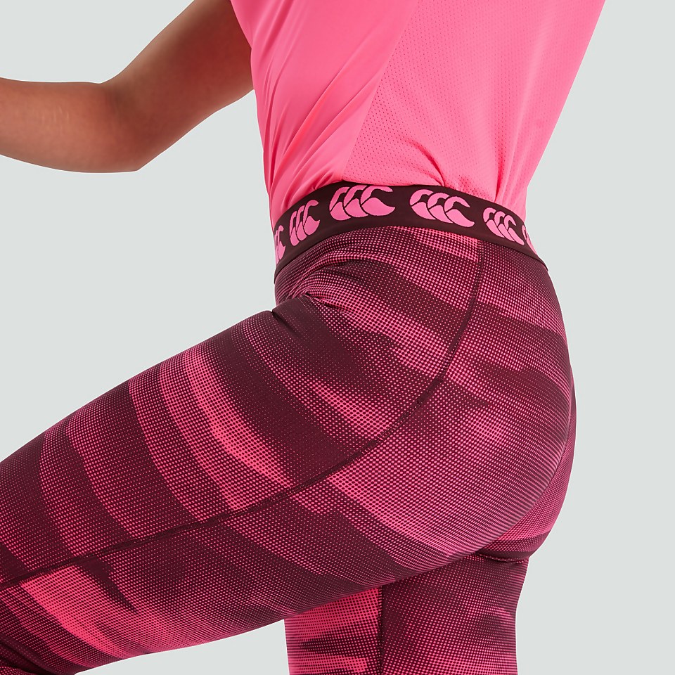 WOMENS VAPODRI PRINTED FULL LENGTH TIGHTS PINK