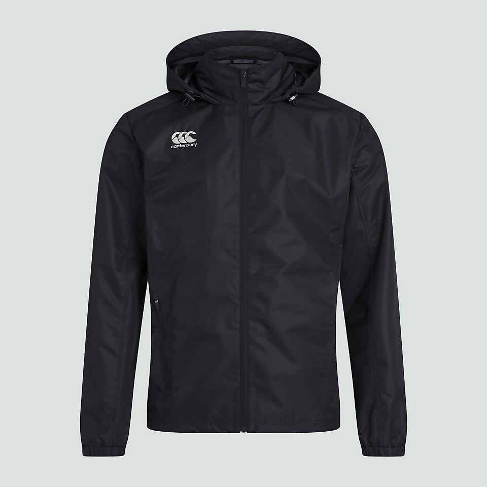 MENS CLUB VAPOSHIELD FULL ZIP RAIN JACKET BLACK