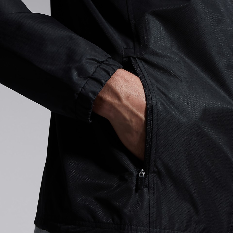 MENS CLUB VAPOSHIELD FULL ZIP RAIN JACKET BLACK